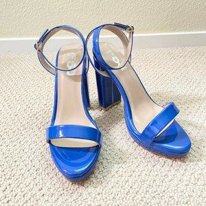 FSJ Size 7 Royal Blue Platform High Heel Women Shoes